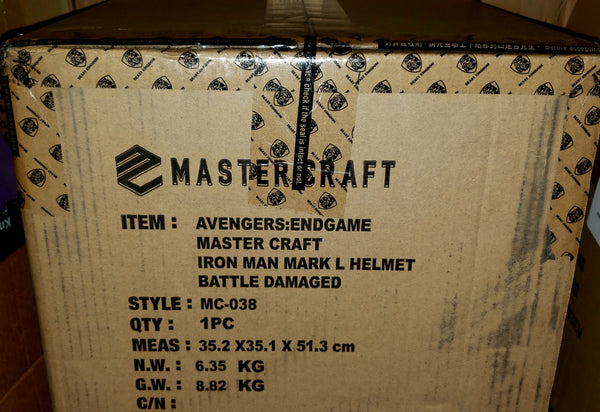 Beast Kingdom - Avengers Endgame Master Craft Iron Man Mark50 Helmet Battle  Damaged Figurine